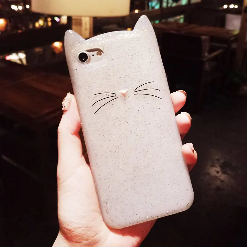Креативные зыбучие пески блестящие звезды 3D Lucky Cat чехол для телефона для iphone X XR XS Max 6 6S 7 8 Plus Милая динамическая жидкая задняя крышка