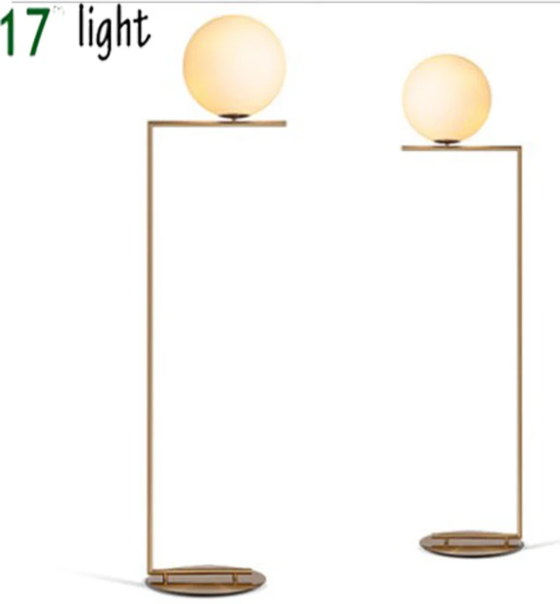 

Creative simple floor lamps glass ball standing lamp chrome gold for living room bedroom new design art home decoration lighting