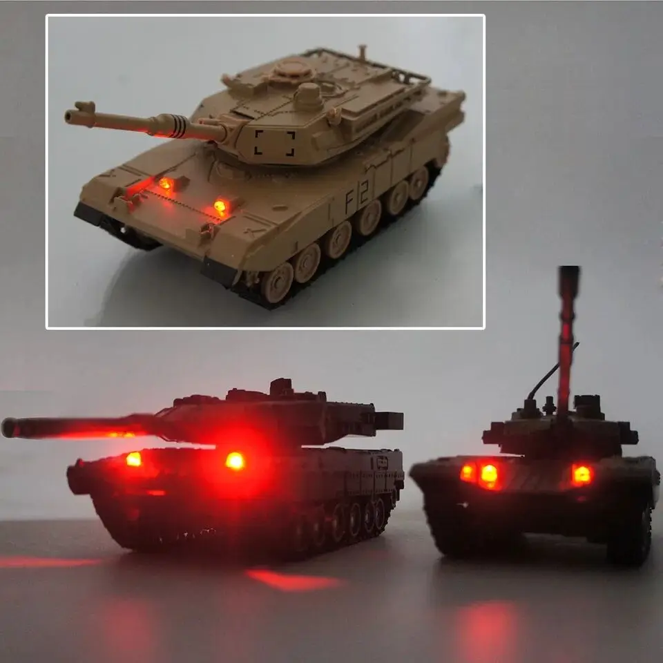 Сплав литья под давлением M1A2 военный боевой танк 1:48 с поворотом на 360 градусов