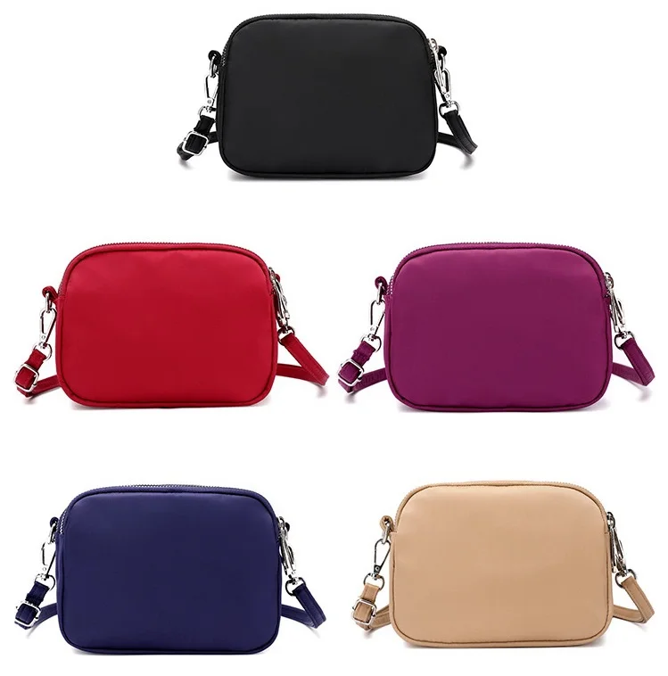 Дамские маленькие одноцветные водонепроницаемые сумки из ткани Оксфорд, Женская Повседневная сумка-мессенджер для мобильного телефона, маленькая Наплечная Сумка для мобильного телефона