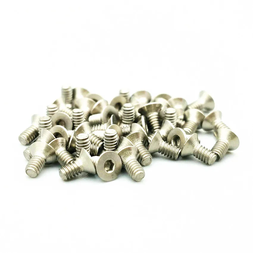 Титановый Болт M3 x6-25mm с плоской головкой Шестигранная розетка серый цвет класс 2 Ti Болт 24 шт. титановый винт Ti крепеж