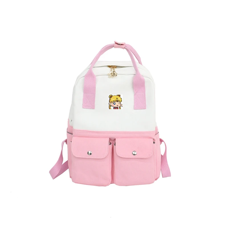 5 Мультфильм Сейлор Мун девушки рюкзак Mochila Feminina Милый Пикачу одна деталь Луффи сумка на плечо школьный ранец - Цвет: 5
