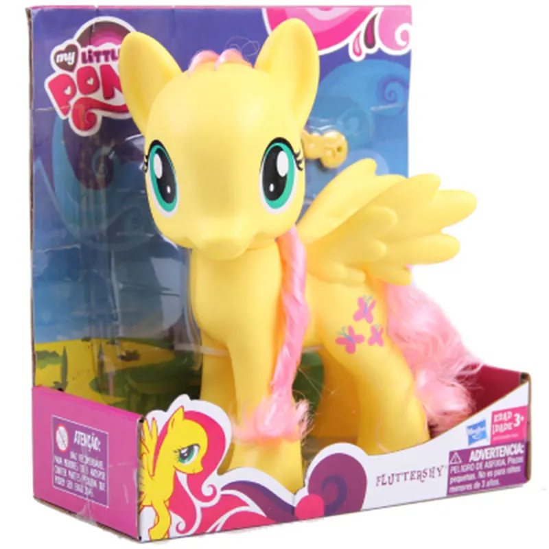 Игрушки My Little Pony Mini Pony, ПВХ, фигурки для девочек, игрушки - Цвет: Flutter shy