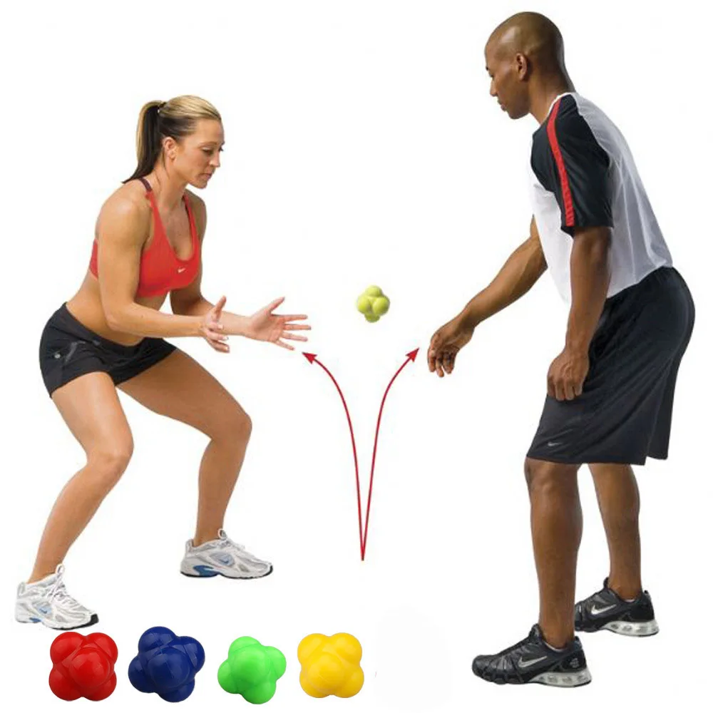 

Hexagonal Ball Silicone Solid Fitness Rapid Reaction ball Agility Speed Training ball