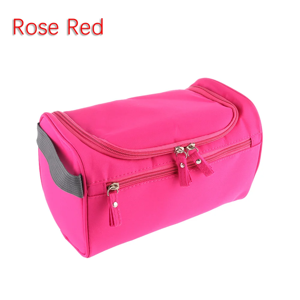 rose red 1 шт. Новинка для мужчин и женщин макияж путешествия подвесная косметичка Косметика Водонепроницаемый Нейлон висячая сумка туалетный мешок дорожные аксессуары - Цвет: rose red