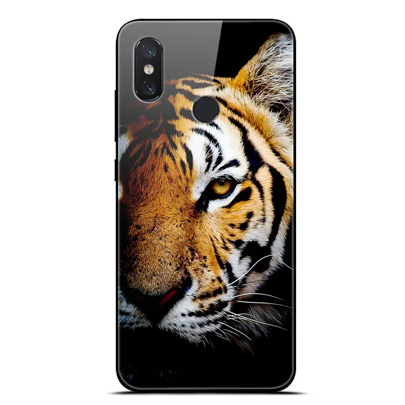 Для Xiaomi mi 8 Lite чехол на Xio mi 8 закаленное стекло чехол для телефона аниме для Xiaomi mi 8 Pro mi 8 SE мягкий бампер чехол Funda - Цвет: 9