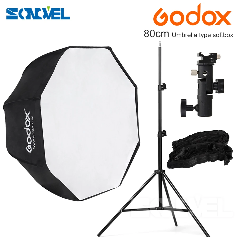 Godox 80 см восьмиугольный сетчатый Зонт софтбокс светильник подставка Горячий