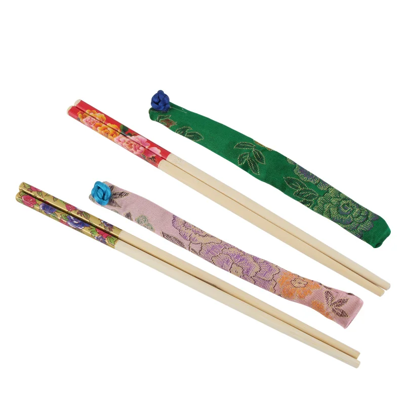 10 пар палочек для еды в классическом дизайне шелковые палочки с принтом