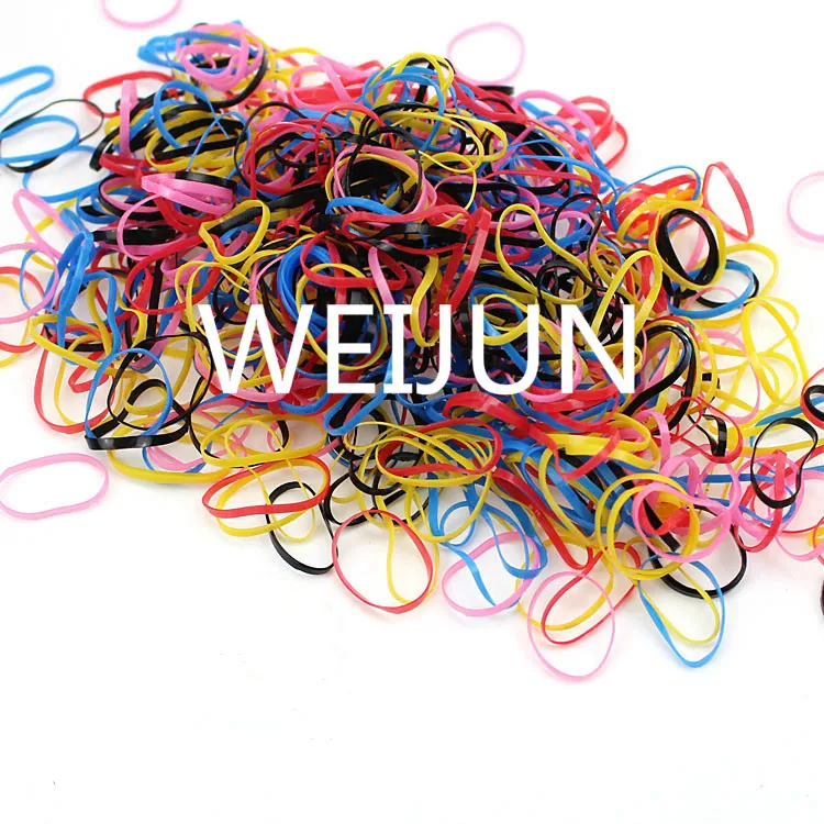 1000 шт./упак. девушки резинки для волос небольшие резиновые разноцветные