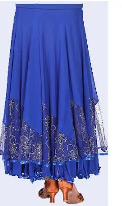 1 шт./лот танцевальный костюм длинная юбка для бальных танцев Современный