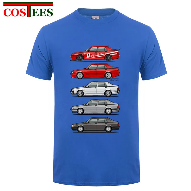 Стек Alfa Romeo 75 футболка Milano Tipo 16 мальчик хлопок короткий рукав Crewneck одежда для