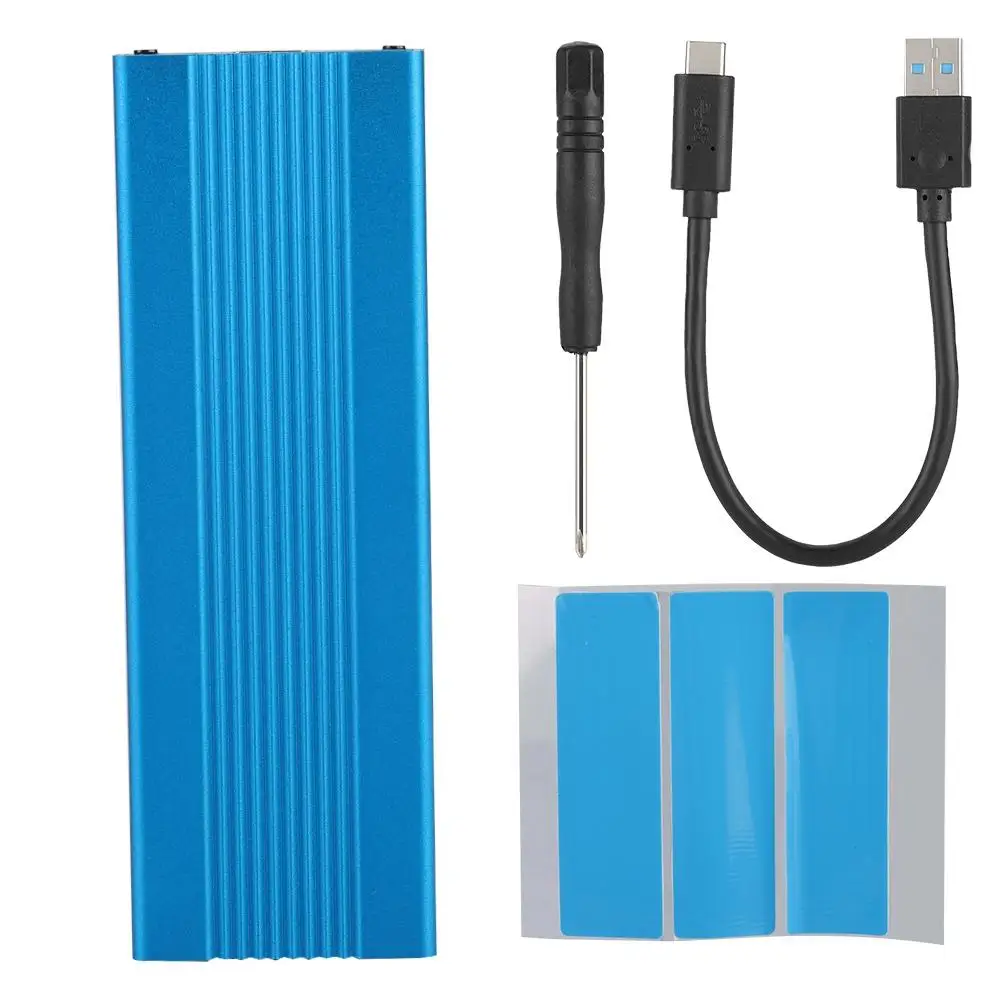 Синий Высокое качество USB3.1 к M.2 NVME жесткий диск коробка SSD корпус NGFF PCIE к адаптеру type-C M2 ASM2362 HDD корпус - Цвет: Синий