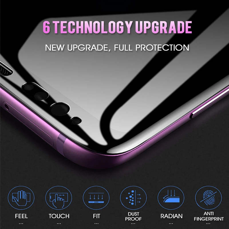 Изогнутая Защитная пленка для Samsung Galaxy S10 S8 S9 Plus Note 9 8 S7 S6 Edge из закаленного
