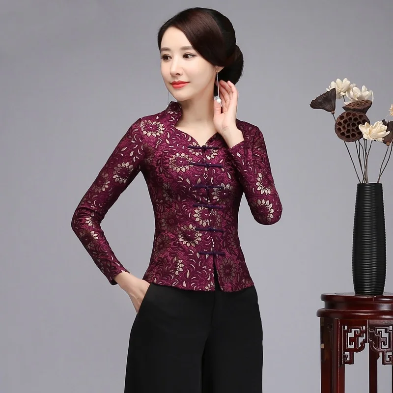 Традиционная китайская одежда для женщин элегантные женские брюки и блузка комплект женское вьетнамское