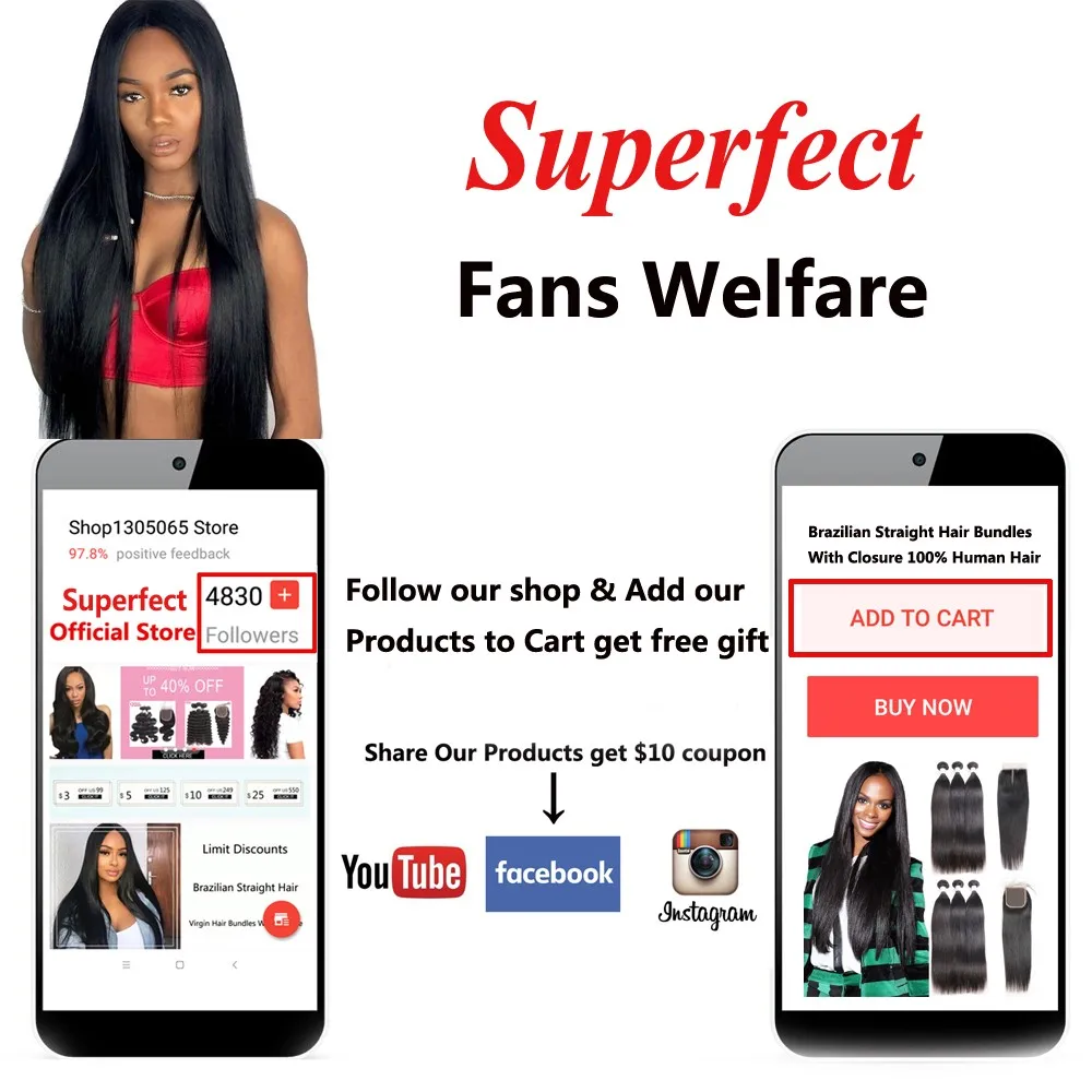 Superfect Ombre Связки с закрытием 1B/4/27# бразильский объемная волна русый натуральные волосы Реми 3 Связки с закрытием кружева