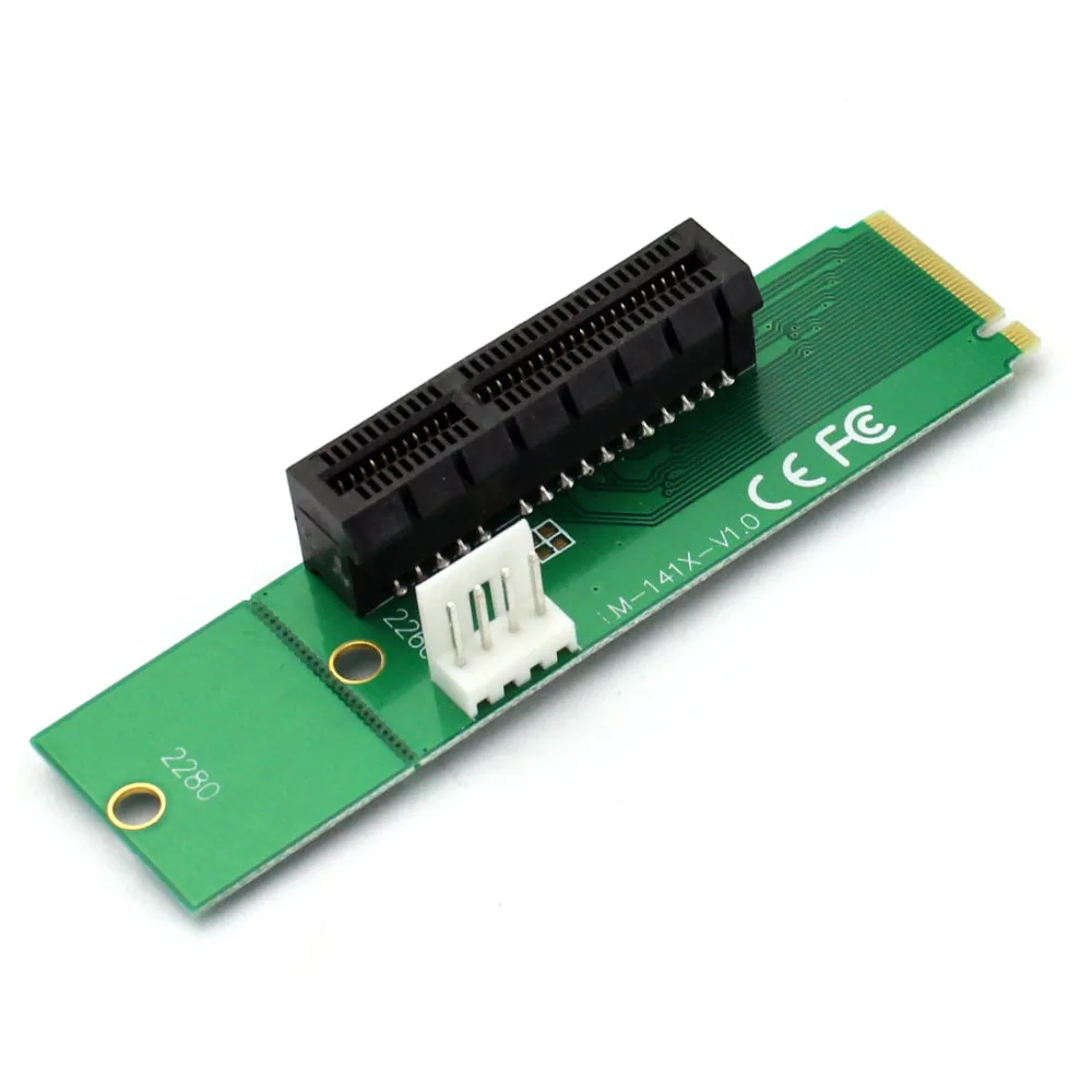 Q13025-100 100 шт. WBTUO LM-141X-V1.0 PCI-E 4X Female to NGFF M.2 M кабель питания с адаптером | Компьютеры и