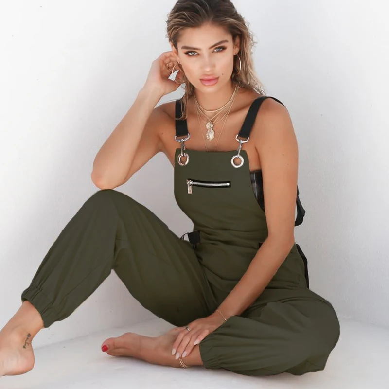 Женские Модные свободные широкие брюки до середины икры на молнии с ремнем