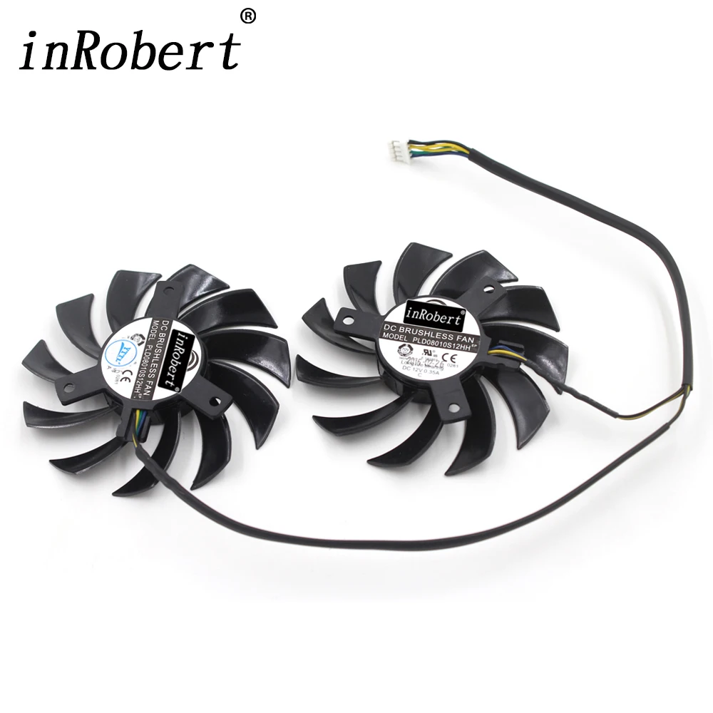 Новый Power Logic 75 мм PLD08010S12HH 4Pin охладитель вентилятор заменить для MSI GTX 460 560 570 twin frozr ii