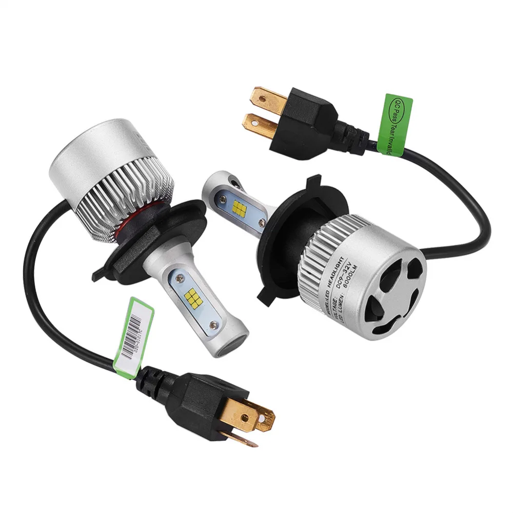 12V автомобильные лампы H1 H4 H11 9006 светодиодный фар 6500K белый COB со светодиодными