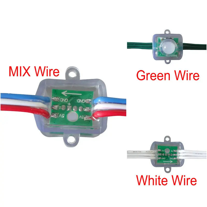 3000 шт. DC5V DC12V WS2811 IC квадрасветодиодный светодиодные модули гирлянда полноцветная
