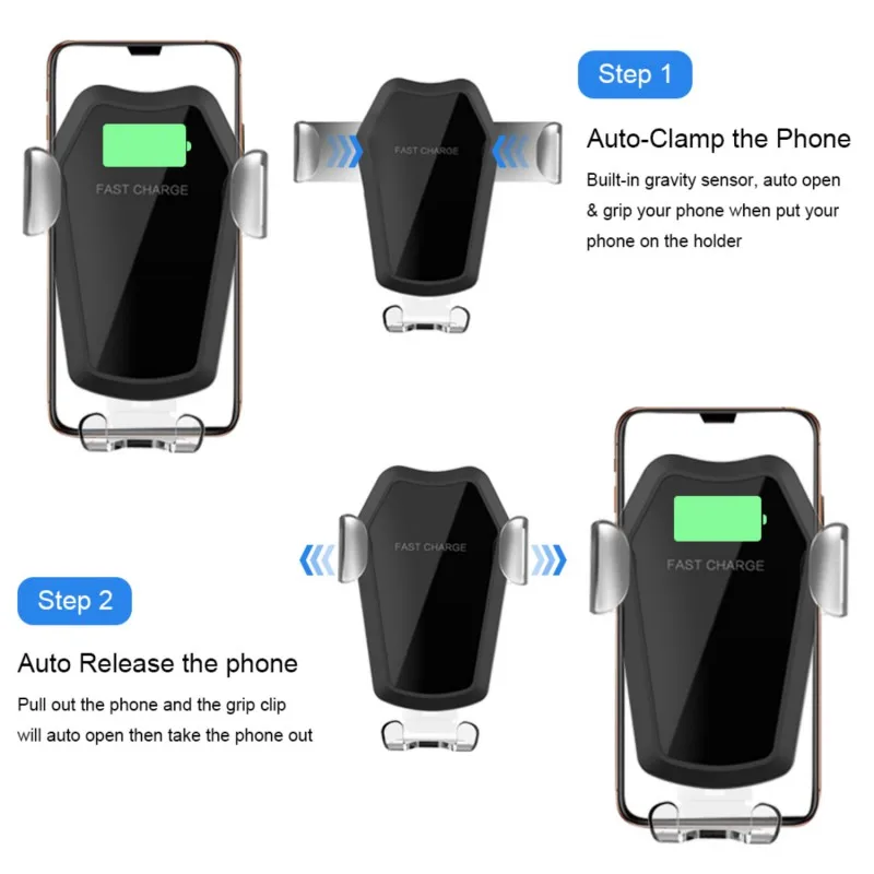 Беспроводное Автомобильное зарядное устройство с гравитационным датчиком