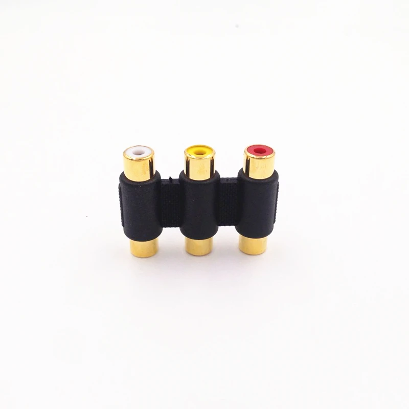 2шт 100 шт 1/3 RCA разъем удлинитель резьбы двойной трехсторонний аудио кабель Разъем