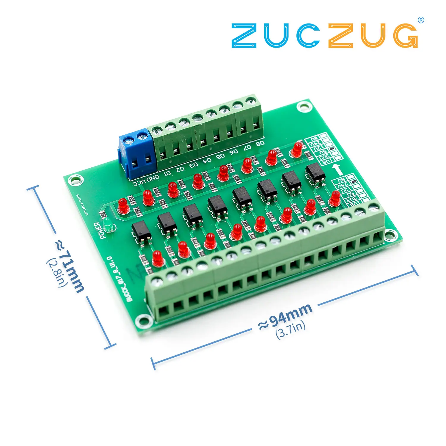 24V до 5V 8 канальный 8bit фотоэлектрический модуль изоляции уровня Напряжение