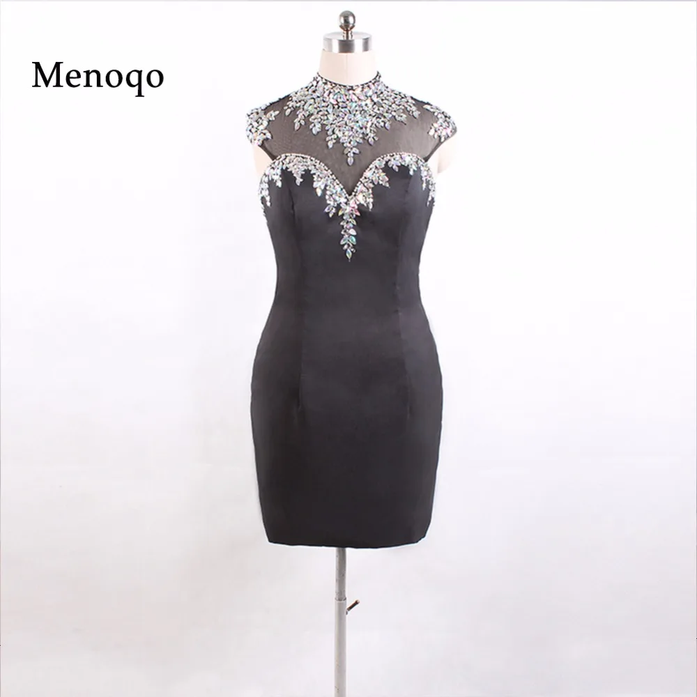 Роскошные Короткие коктейльные платья 2020 настоящие черные халаты с бисером Courte de