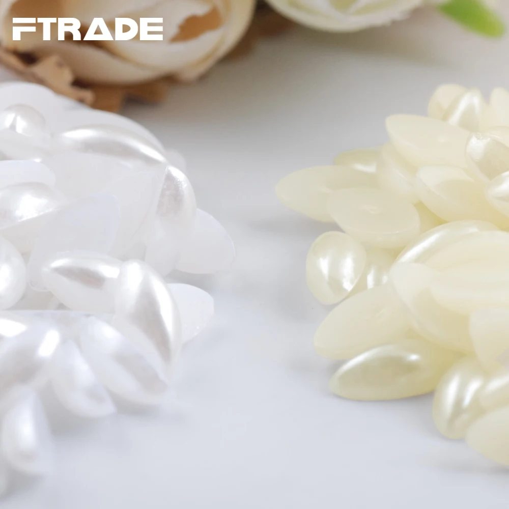 6 размеров жемчужины в виде конского глаза цвета слоновой кости/белого без