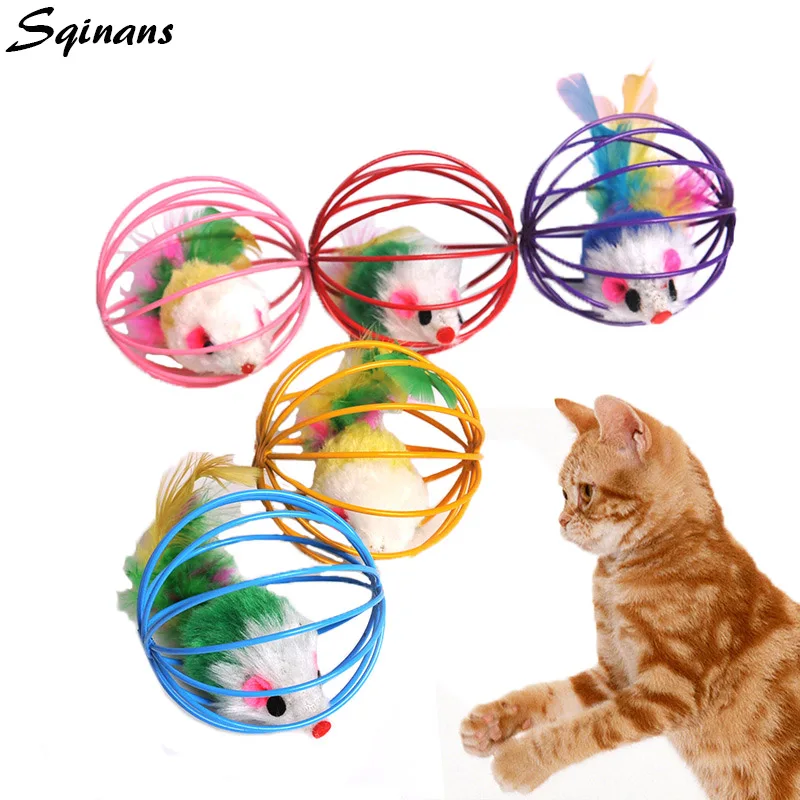 Sqinans 1 шт. игрушки для кошек полые шарики диаметр 6 см детские котят смешные