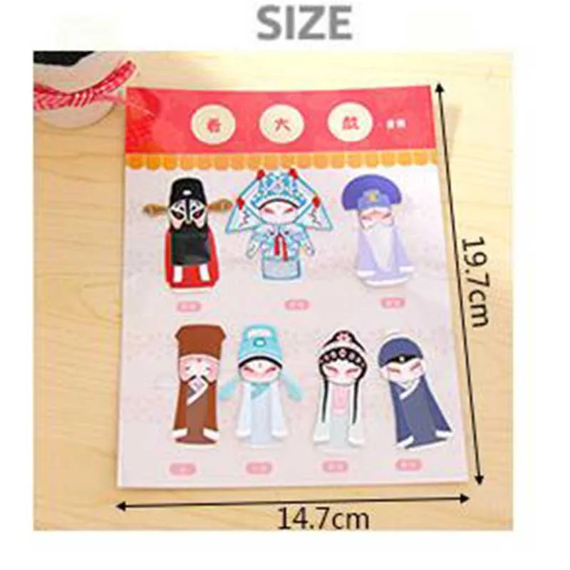 1 компл./лот китайский элемент бумажных закладок Пекинская опера маски для лица