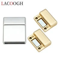 5pcs gold alloy square magnetic buckles clasps connectors fit 153mm flat leather rope cord for diy jewelry bracelets end clasp