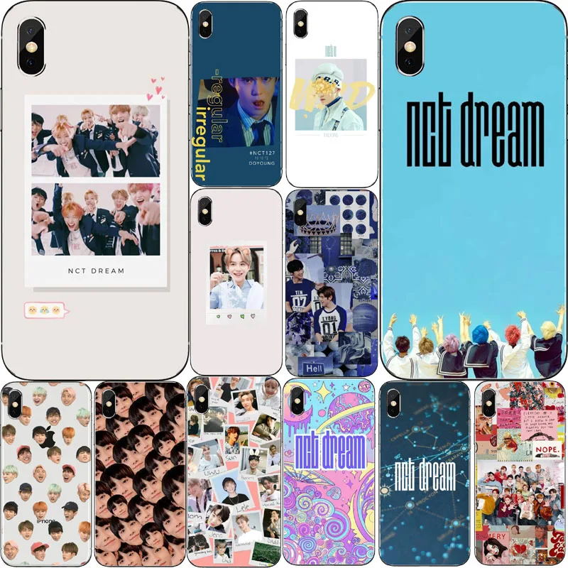NCT 127 Kpop grupo Menino Мягкий ТПУ чехол Капа Do Telefone Para o iphone X XR XS MAX 8 7 6 PLUS 5 KPOP K.A.R.D MONSTA |
