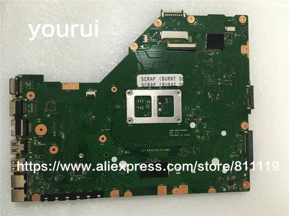 Оригинальная материнская плата yourui X55A для ноутбука ASUS REV2.2 REV: 2 0 1 HM70 PGA 989 SJTNV|rev
