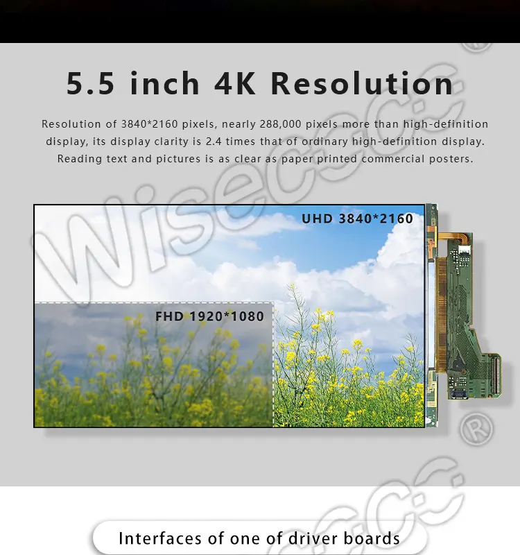 LS055D1SX05(G) 2160x3840 5," с разрешением 4 K ЖК-дисплей дисплей с HDMI MIPI плате контроллера для WANHAO D7 3d принтер проектор