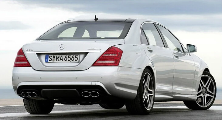 Пара наконечников для выхлопной трубы Mercedes W221 S класс 08-13 преобразуются в стиле S65
