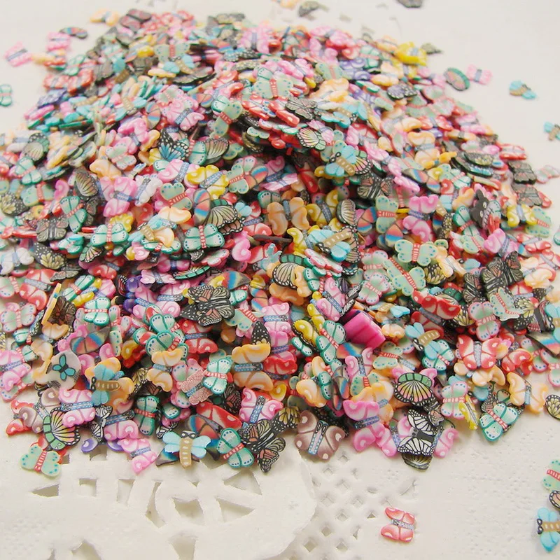 1000 шт./упак. фрукты цветок животные полимерная глина сделай сам ломтик 3D дизайн