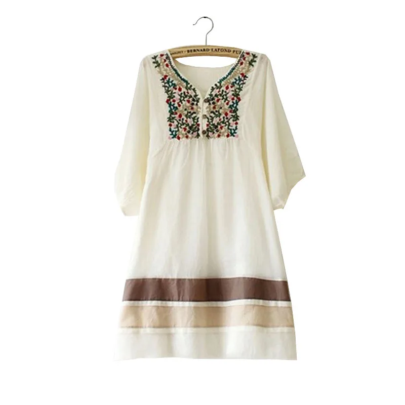 Хлопковые платья с вышивкой одежда для беременных женщин Одежда топы Беременные