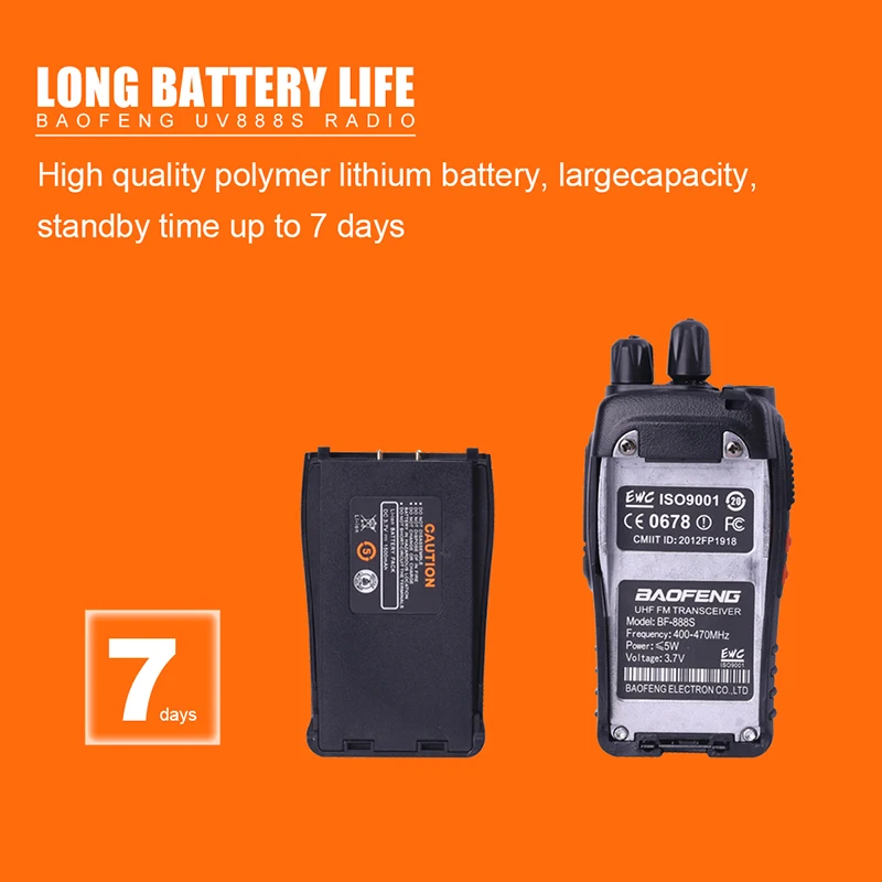 4pcs Baofeng 888S Walkie Talkie with Headset UHF Frequency Portable Ham Radio Communicator bf-888s Amateur Station | Мобильные