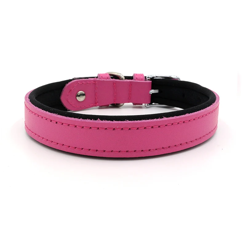 100% High Quality Dog Collars 3 Sizes 6 Colors Genuine Leather Diving Waterproof Small Puppy Pet | Дом и сад