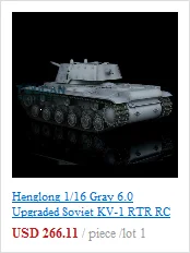2,4G Henglong 1/16 весы 6,0 Пластик Ver советский KV-1 RTR радиоуправляемая модель танка 3878 TH12633