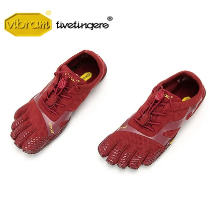 Vibram Fivefinger 2019 KSO EVO XS TREK Women Sneakers Burgundy Mesh Five Fingers Fast Lacing Slip Indoor Fitness Rubber Shoe