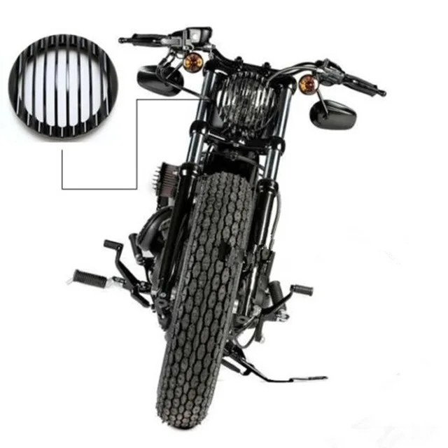Мотоцикл CNC алюминиевый 5 75 &quotфара Гриль Крышка для Harley Sportster XL883 XL1200 2004-2014 3/4&quot