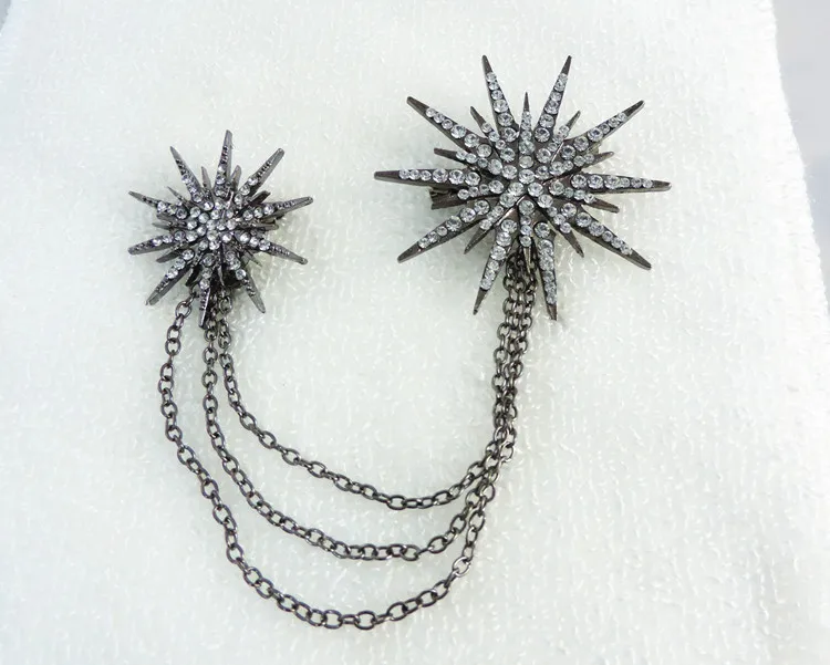 Европейская и американская брошь хрустальные звезды блестящая булавка в виде