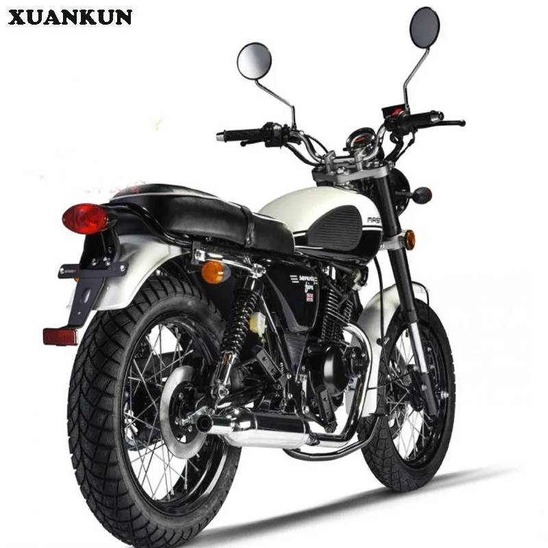 XUANKUN Cafe Racer 125/200 мотоциклы с гальваническим покрытием выхлопная труба глушитель