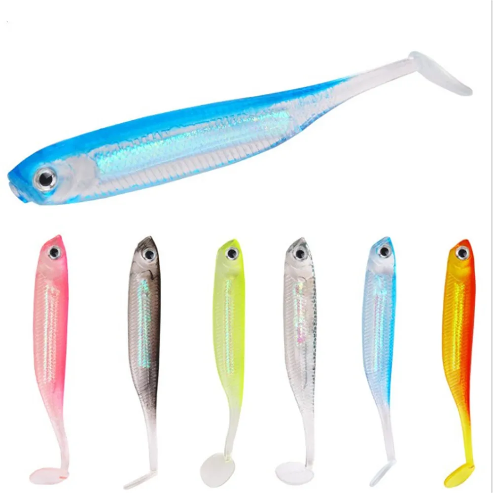 

10pcs/lot Soft Lure 2.2g/70mm Wobbler Fishing Shad Fishing Worm Jig Head Soft Lure Fly Fishing Bait Fishing Lures