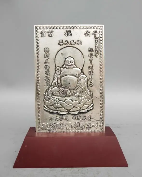 

Коллекция тибетская Серебряная изящная статуя Будды