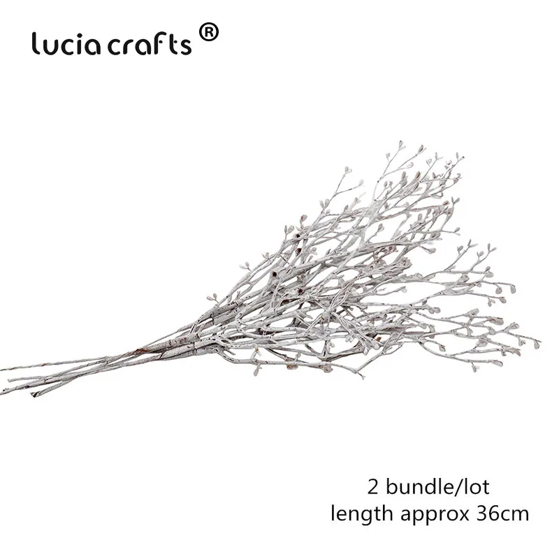 Style 4 2bundle Lucia crafts 5 шт./2 пучка пластиковых растений, искусственные маленькие листья, ветка, сделай сам, Рождество, дом, цветок, украшение A0906 - Цвет: Style 4 2bundle