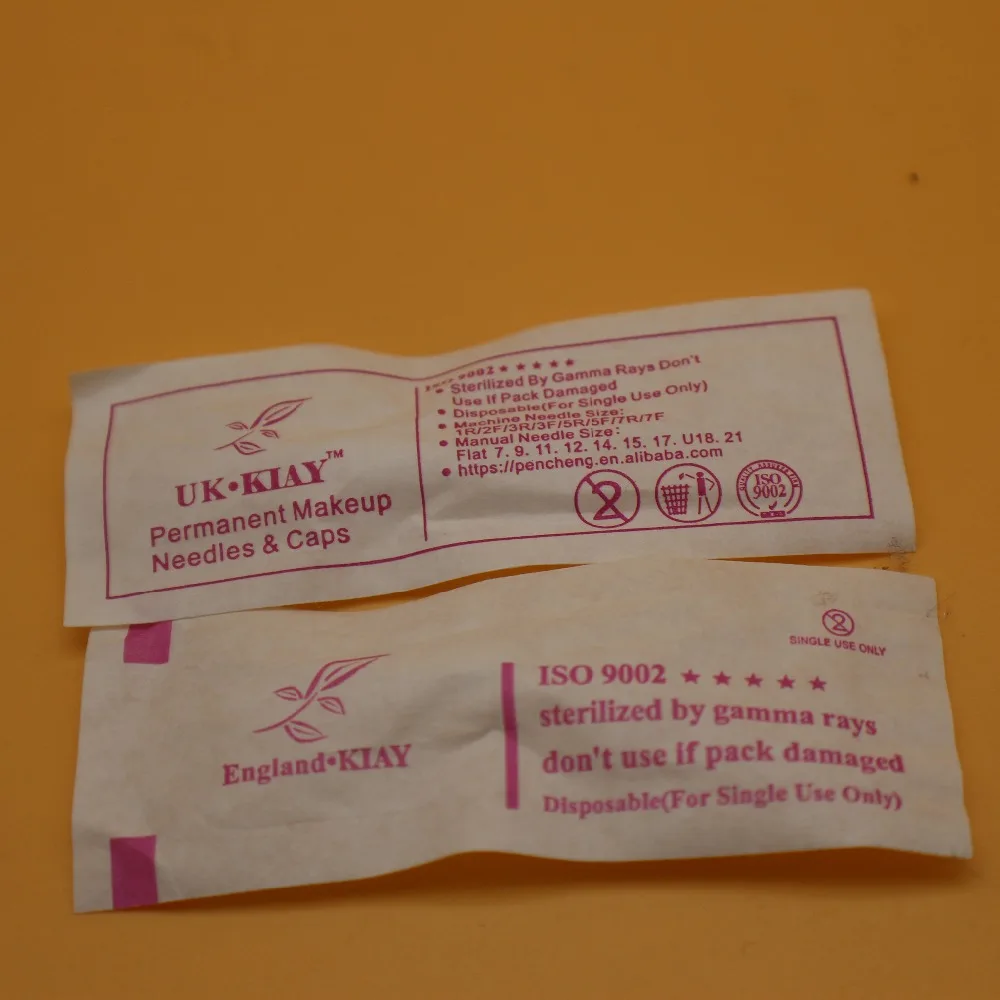 100 шт 1RL одноразовые перманентные иглы для макияжа бровей колпачки наконечники для бровей Макияж машины татуировки иглы