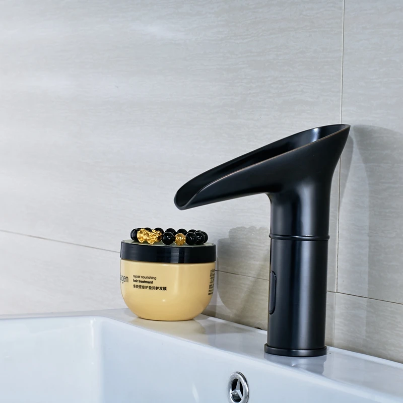 Oil Rubbed Bronze LED Color Change Sensor Bathroom Faucet Sink Tap Only Cold Water | Обустройство дома